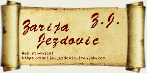 Zarija Jezdović vizit kartica